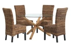 Royal Oak Table AGERBY Ø119 Verre/chêne -Intérieur Chic 204965