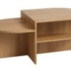 Table Basse LISBJERG 60x107 A/tablettes Coloris Chêne Nat.