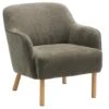 Fauteuil BREDAL Tissu Vert Olive/coloris Chêne