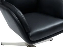 Fauteuil A/repose-pieds TANKEDAL Noir -Intérieur Chic 212354