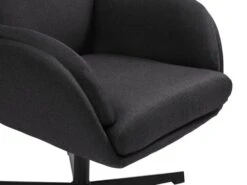 Fauteuil A/repose-pieds TANKEDAL Gris Foncé -Intérieur Chic 212362