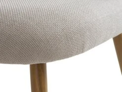 Fauteuil THORUP Tissu Beige/coloris Chêne -Intérieur Chic 212371
