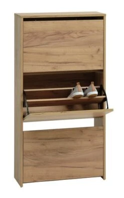 Meuble à Chaussures KULHUSE 3 Comp. Coloris Chêne Naturel -Intérieur Chic 212485