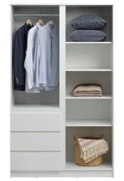 Armoire LIMFJORDEN 120x200 Combi Blanc -Intérieur Chic 213410