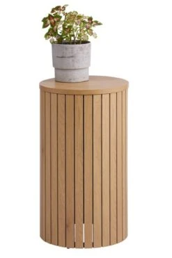 Piédestal SPODSBJERG Ø35 Coloris Chêne -Intérieur Chic 213473