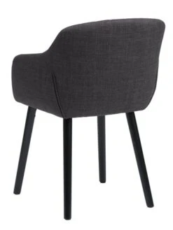 Chaise ADSLEV Tissu Gris Anthracite/noir -Intérieur Chic 213478