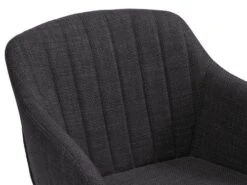 Chaise ADSLEV Tissu Gris Anthracite/noir -Intérieur Chic 213480
