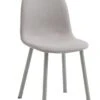 Chaise EJSTRUP Tissu Beige/acier