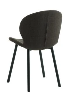 Chaise GEVNINGE Tissu Brun Foncé/noir -Intérieur Chic 213519