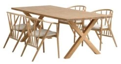 GRIBSKOV L230 Table Chêne + 4 ARNBORG Chaises Chêne