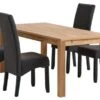 HAGE L190 Table Chêne + 4 BAKKELY Chaises Gris/noir