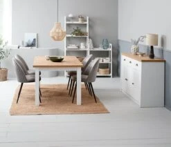 Bibliothèque HERNING 5 Tablettes Blanc -Intérieur Chic 214429