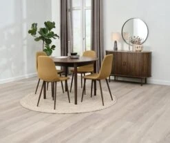 MARSTRAND Ø110 Table Chêne Foncé + 4 JONSTRUP Curry/chêne F. -Intérieur Chic 214444 1