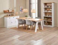 Bibliothèque MARKSKEL 5 Tablettes Blanc/chêne -Intérieur Chic 214474 1