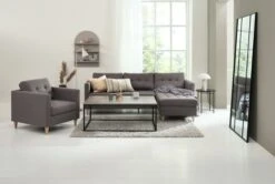 Fauteuil FALSLEV Tissu Gris -Intérieur Chic 214546