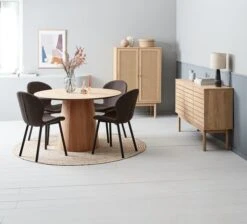 Chaise GEVNINGE Tissu Brun Foncé/noir -Intérieur Chic 214563 1