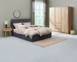 Cadre De Lit HASLEV A/rangement 160x200 Tissu Gris Foncé -Intérieur Chic 214577 2