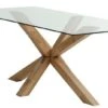 Royal Oak Table AGERBY 90x190 Verre/chêne