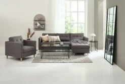 Fauteuil FALSLEV Tissu Gris -Intérieur Chic 214840