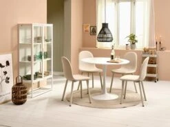 Table RINGSTED Ø100 Blanc -Intérieur Chic 214968 1
