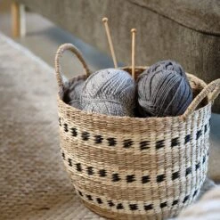 Panier VIGIL Ø32xH27cm Herbier Marin 9 Panier VIGIL Ø32xH27cm Herbier Marin -Intérieur Chic 215260