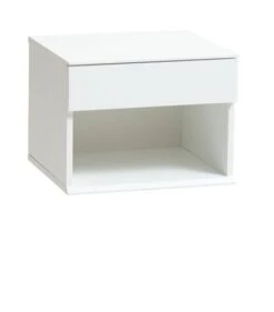 Table De Nuit KORSVANG 1 Tiroir Blanc -Intérieur Chic 215369