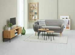 Meuble TV HEMDRUP 2 Portes Chêne -Intérieur Chic 216434 1