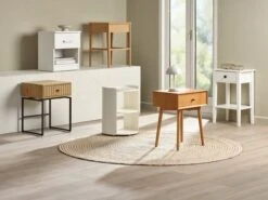 Table De Nuit BALLING Blanc -Intérieur Chic 216450