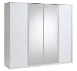 Armoire VEDDE 220x197 A/miroir Blanc