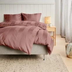 Parure De Lit Satin BARBO 240x220 Taupe -Intérieur Chic 218018