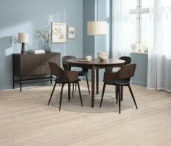 Buffet HEMDRUP 2 Portes Coloris Chêne Foncé/noir -Intérieur Chic 218153 1