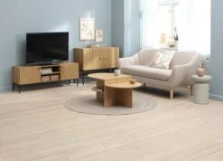 Table Basse LISBJERG 60x107 A/tablettes Coloris Chêne Nat. -Intérieur Chic 219539