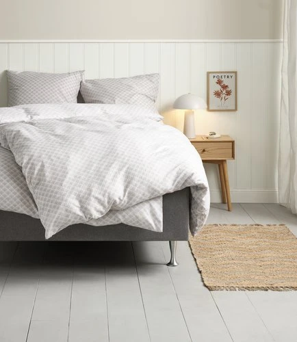 Parure De Lit Seersucker BEATE 240x220 Gris 3 Parure De Lit Seersucker BEATE 240x220 Gris – Image 3