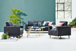 Royal Oak Table Basse LEJRE 48x85 Blanc/chêne -Intérieur Chic 60281