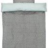 Parure De Lit Percale DINA 140x200 Gris/menthe