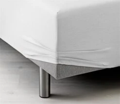 Drap-housse Satin TINE 140x200x35 Blanc -Intérieur Chic 72721