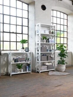 Étagère ALMIND 3 Tablettes Blanc -Intérieur Chic 73161