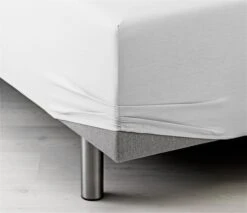 Drap-housse Satin TINE 140x200x35 Blanc -Intérieur Chic 74512