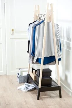 Portant JENNET Naturel/noir -Intérieur Chic 77103