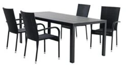 Table MADERUP L90xL205 Noir -Intérieur Chic 80213