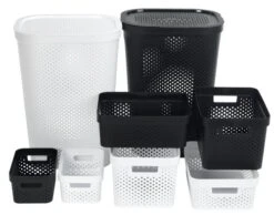 Panier à Linge INFINITY Plastique Blanc -Intérieur Chic 82764