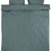 Parure De Lit Satin HANNE 240x220 Gris/vert