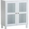 Vitrine SKALS Portes En Verre Blanc