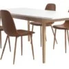 GAMMELGAB L160/200 Table + 4 JONSTRUP Chaises Cognac/chêne