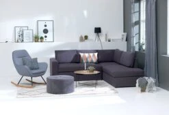 Canapé Convertible Avec Méridienne BEDSTED Gris -Intérieur Chic 87411 1