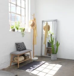 Banc VANDSTED Gris/bambou -Intérieur Chic 87474