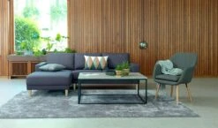 Fauteuil UDSBJERG Tissu Gris/chêne -Intérieur Chic 87520