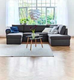 Canapé D'angle Convertible MARSLEV Gris Foncé -Intérieur Chic 95765