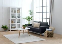 Royal Oak Table Basse LEJRE 60x120 Blanc/chêne -Intérieur Chic 97579