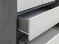 Armoire BILLUND 80x193 Blanc/béton -Intérieur Chic 98865